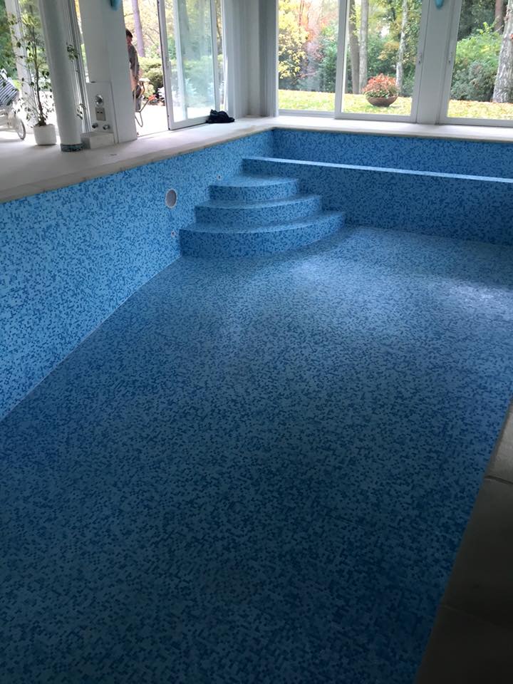 Mosaïque piscine sous l'eau